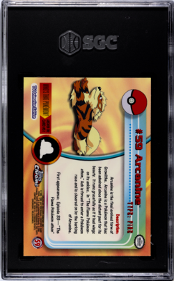 SGC GEM MINT 10 Arcanine 59 Graded Pokemon Card 2000 Topps Chrome Pokemon - Image 2