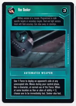 Star Wars CCG Premiere Han Seeker Misprint Blue Color Error Card - Image 2