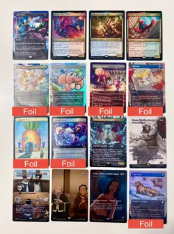 Magic The Gathering Universes Beyond Unique 16 Card Lot. 7 Foil. NM - Image 1