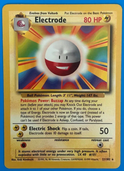 Electrode 21/102 Rare Pokemon Card LP Base Set Vintage - Image 1