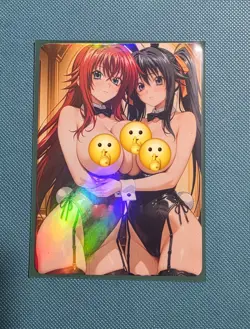 Spicy Waifu Card - Rias, Akeno- Goddess ACG Custom DIY Fan Art Card NSFW - Image 1