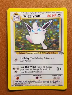 Wigglytuff - 16/64 Holo Rare Unlimited Edition Jungle Pokemon Card Foil WOTC MP - Image 1