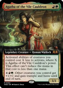 Agatha of the Vile Cauldron (Extended Art) -Foil Near Mint MTG Wilds of Eldraine - Image 1