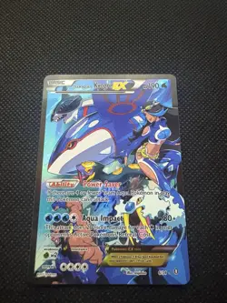 Pokemon TCG Team Aqua's Kyogre-EX Double Crisis Holo Card 6/34 LP Condition - Image 2