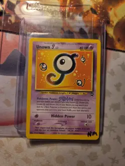 Pokemon Card Vintage Black Star Promo 38 Unown J 2001 Wizards Of The Coast NM WA - Image 1