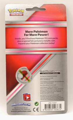 Pokemon 2019 - Sun And Moon Blister - (2) 3 Card Mini Booster Pack Coin - Image 2