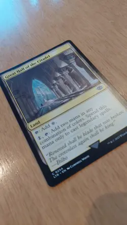Great Hall of the Citadel 254 Lord of the Rings Magic the Gathering card - Image 1