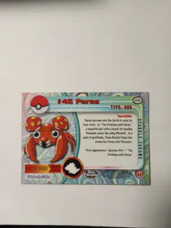 2000 Topps Chrome Pokemon # 46 PARAS Sparkle Card Rare Nintendo TCG Wotc - Image 2