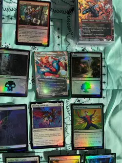 100+ Card Magic The Gathering Lot 22 of them Holos From Spiderman 2025 Mtg Tcg - Image 3