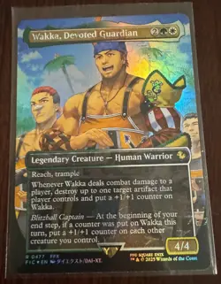 Wakka, Devoted Guardian (Borderless) (Chocobo Track Foil) Commander: Final... - Image 1