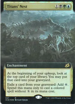 MTG: Ikoria: Lair of Behemoths: Foil Extended Art Titans' Nest: LP Condition - Image 1