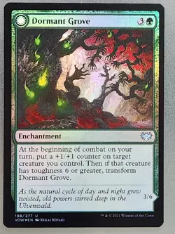 MTG Dormant Grove 198/277 Innistrad: Crimson Vow holo uncommon NM - Image 1