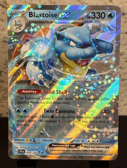 Blastoise ex 030/142 Pokemon TCG Sv07: Stellar Crown Double Rare Holo - Image 1