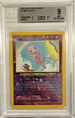BGS 9 2001 Pokemon Southern Islands Promo Mew Holo #1 - Image 1