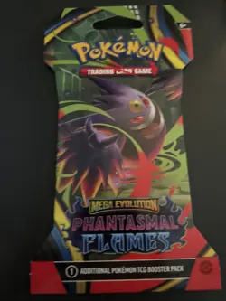 Heavy! 32.15g Pokemon TCG ME Phantasmal Flames Sleeved Pack Sealed! - Image 2