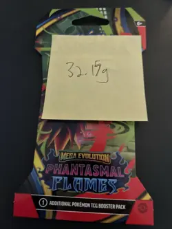 Heavy! 32.15g Pokemon TCG ME Phantasmal Flames Sleeved Pack Sealed! - Image 4