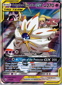 Pokemon TCG Solgaleo & Lunala GX Cosmic Eclipse Ultra Rare Card 75/236 - Image 1