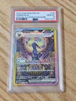 2025 POKEMON PRE EN-PRISMATIC EVOLUTIONS #161 UMBREON EX PSA 10 - Image 1