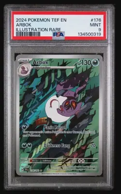 Arbok 176/162 Illustration Rare Temporal Forces EN PSA 9 MINT 2024 Pokemon TCG - Image 3