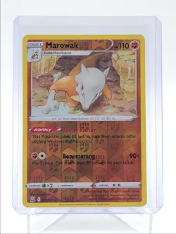 MAROWAK 2021 POKEMON SWSH BATTLE STYLES REVERSE HOLO RARE 010/163 Q5902 - Image 1
