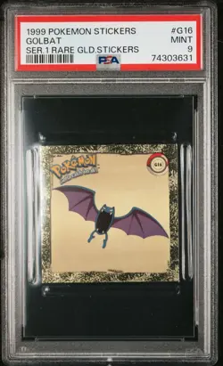 PSA 9 MINT 1999 Pokemon Artbox Series 1 Gold Sticker Golbat #G16 Low Pop-19 - Image 1