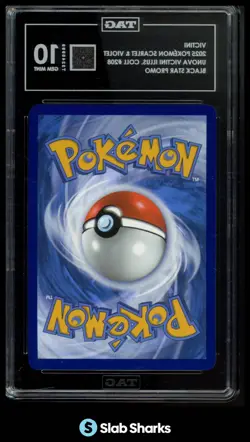 2025 POKEMON S&V BLACK STAR PROMOS #208 VICTINI ILLUSTRATION COLLECTION TAG 10 - Image 2