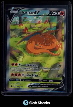 2022 POKEMON SWORD & SHIELD BLACK STAR PROMOS #SWSH260 CHARIZARD V FULL ART - Image 1