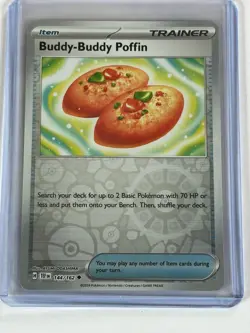 Buddy-Buddy Poffin 144/162 - Pokemon Temporal Forces Reverse Holo - NM - Image 1
