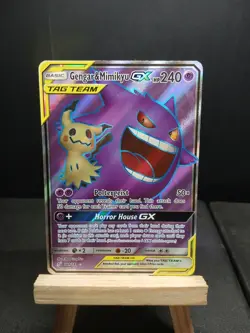 Gengar & Mimikyu GX 164/181 Pokemon tag Team Up LP Pokemon TCG damaged SEE PICS - Image 1