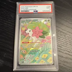 Pokemon Shaymin Illustration Rare 185/182 (2025 Destined Rivals) English PSA 9 - Image 1