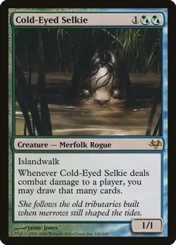 Cold-Eyed Selkie Eventide NM Blue Green Rare MAGIC THE GATHERING CARD ABUGames - Image 1
