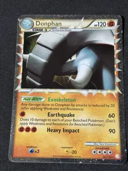 Donphan Prime 107/123 HGSS HeartGold Soulsilver Holo 2010 Pokemon TCG Card LP - Image 1