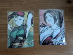 Mai Cammy Street Fighter Goddess Story Anime Waifu Sexy Rare 2 Foil Card Set - Image 1