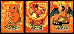 Charmander Charmeleon Charizard E4 E5 E6 of 12 Topps Movie Non-Holo Pokemon Card - Image 1