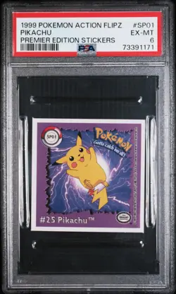 PSA 6 Pikachu SP01 Graded Pokemon Card 1999 Action Flipz Premier Edition - Image 1