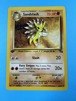 Sandslash - [1st Edition] Fossil 1999 41/62 VLP Uncommon Pokemon Card - Image 1