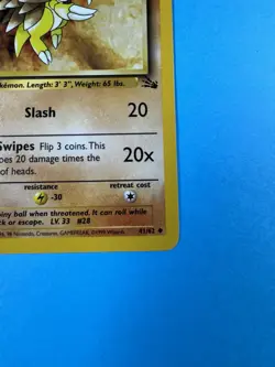 Sandslash - [1st Edition] Fossil 1999 41/62 VLP Uncommon Pokemon Card - Image 4