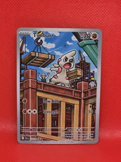 Timburr - Pokemon TCG Black Bolt Illustration Rare Pokemon Card 125/086 - Image 1