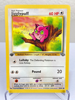 Jigglypuff 54/64 Jungle 1st Edition WOTC Pokemon Card - Near Mint - Image 1