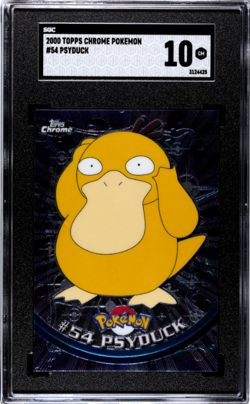 SGC GEM MINT 10 Psyduck 54 Graded Pokemon Card 2000 Topps Chrome Pokemon - Image 1