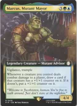 Marcus, Mutant Mayor (Extended Art) R Universes Beyond: Fallout 418 - LP MTG - Image 1
