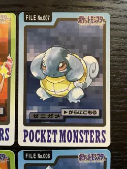 Pokemon Carddass 1997 Lot Set of 6 cards Bulbasaur Charmander Squirtle - Image 4
