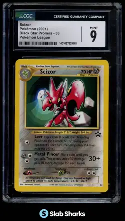 2001 POKEMON LEAGUE BLACK STAR PROMOS #33 SCIZOR CGC 9 - Image 1