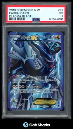2013 POKEMON BLACK & WHITE PLASMA BLAST #99/101 DIALGA PSA 7 - Image 1