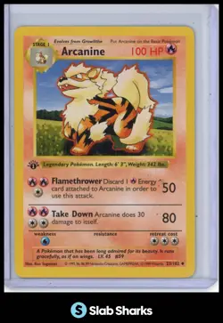 1999 POKEMON SET 1ST EDITION #23/102 ARCANINE - Image 1