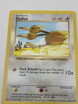 Pokemon TCG Doduo Base Set 48/102 Regular Shadowless Common LP - Image 3