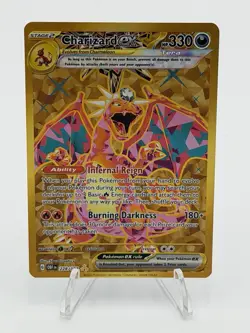 Charizard ex 228/197 Hyper Rare Pokemon SV03: Obsidian Flames Gold English NM - Image 1