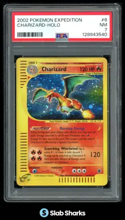 2002 POKEMON EXPEDITION SET #6/165 CHARIZARD HOLO PSA 7 - Image 1