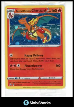 2019 POKEMON #SW075 BLACK STAR PROMOS SPECIAL DELIVERY CHARIZARD HOLO SEALED - Image 1