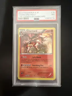 Pokemon TCG Charizard Cosmo Holo 19/113 Legendary Treasures PSA 7 - Image 1